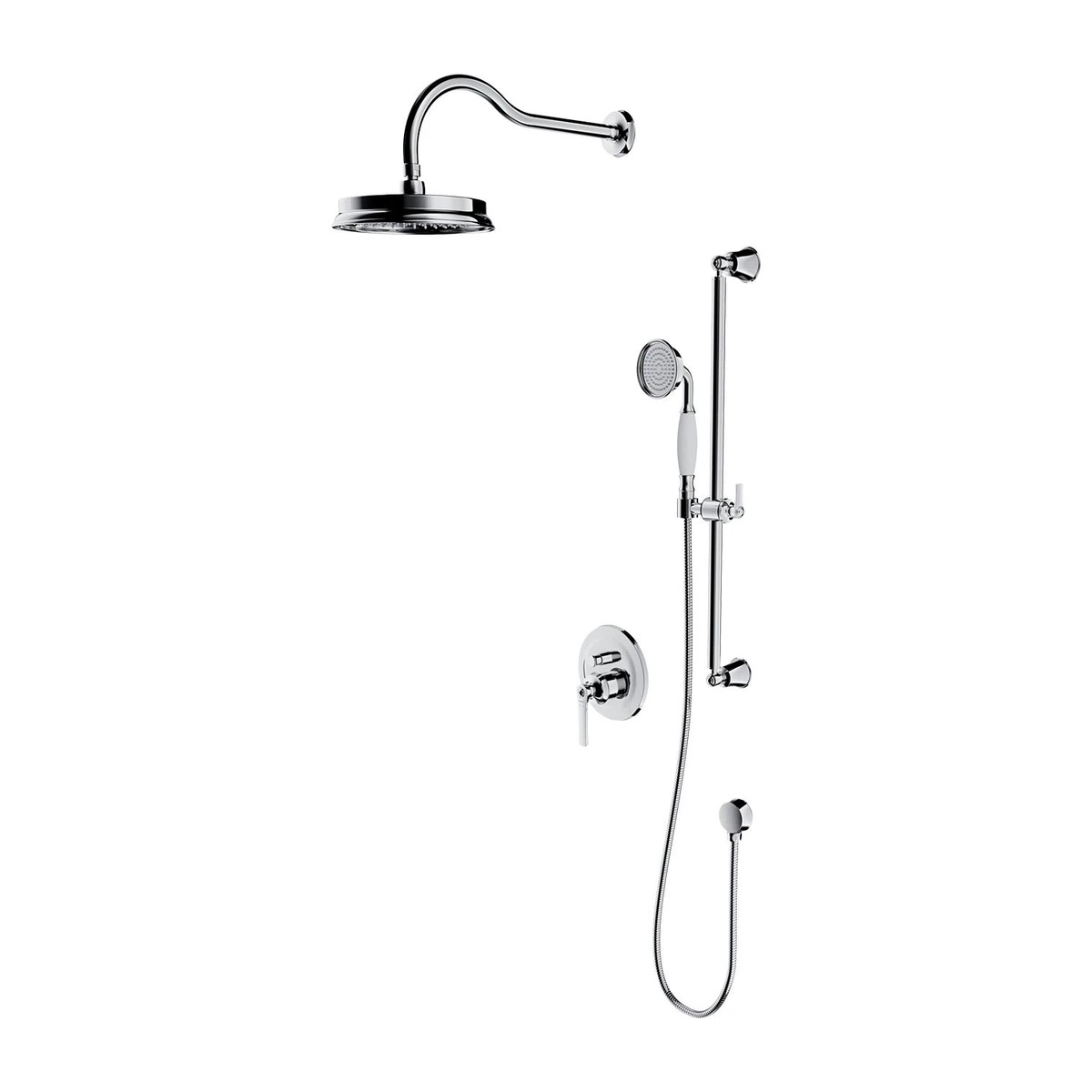 Armance Traditional Concealed Shower System with Sliding Rail