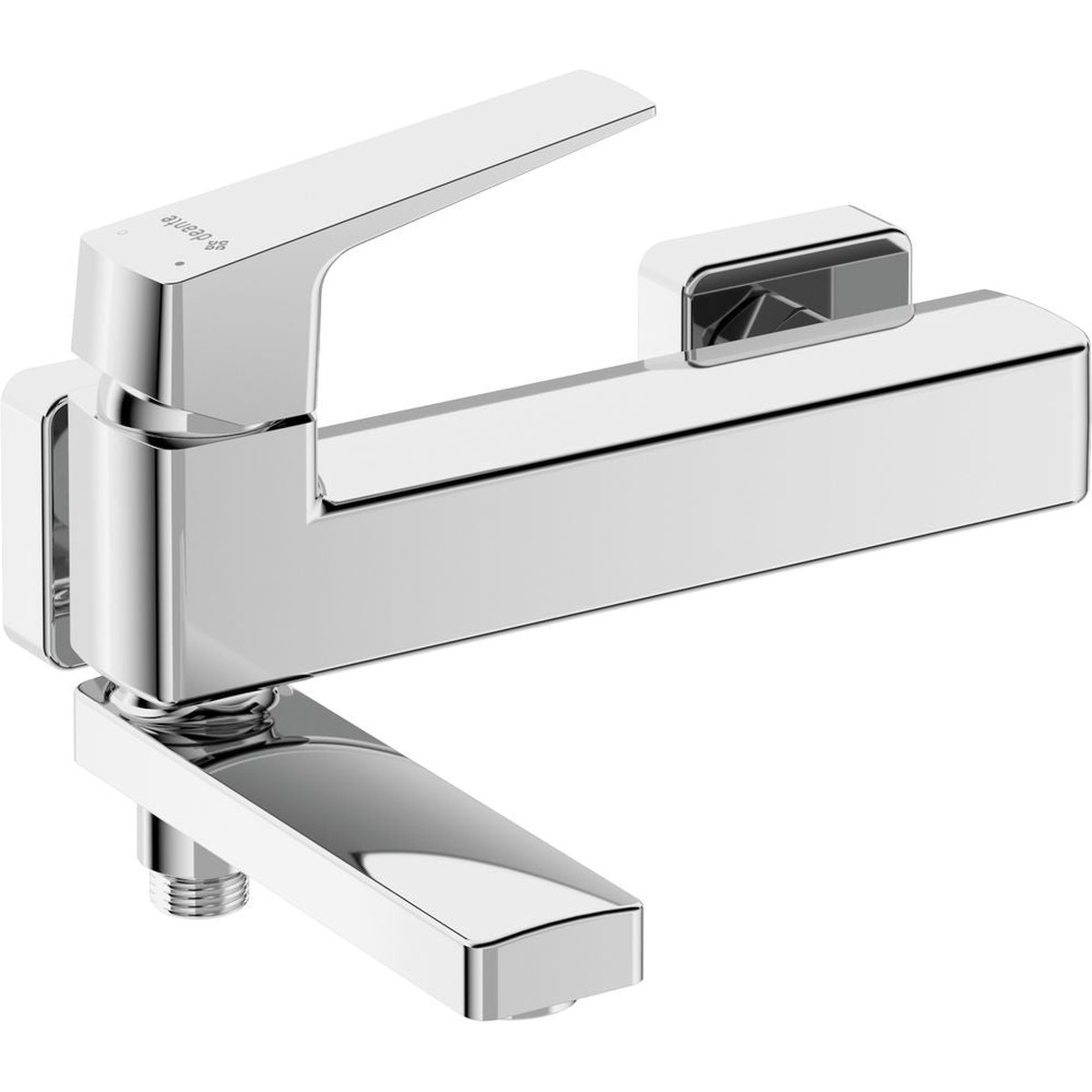 Blur Bath mixer, wall-mounted - with foldable spout