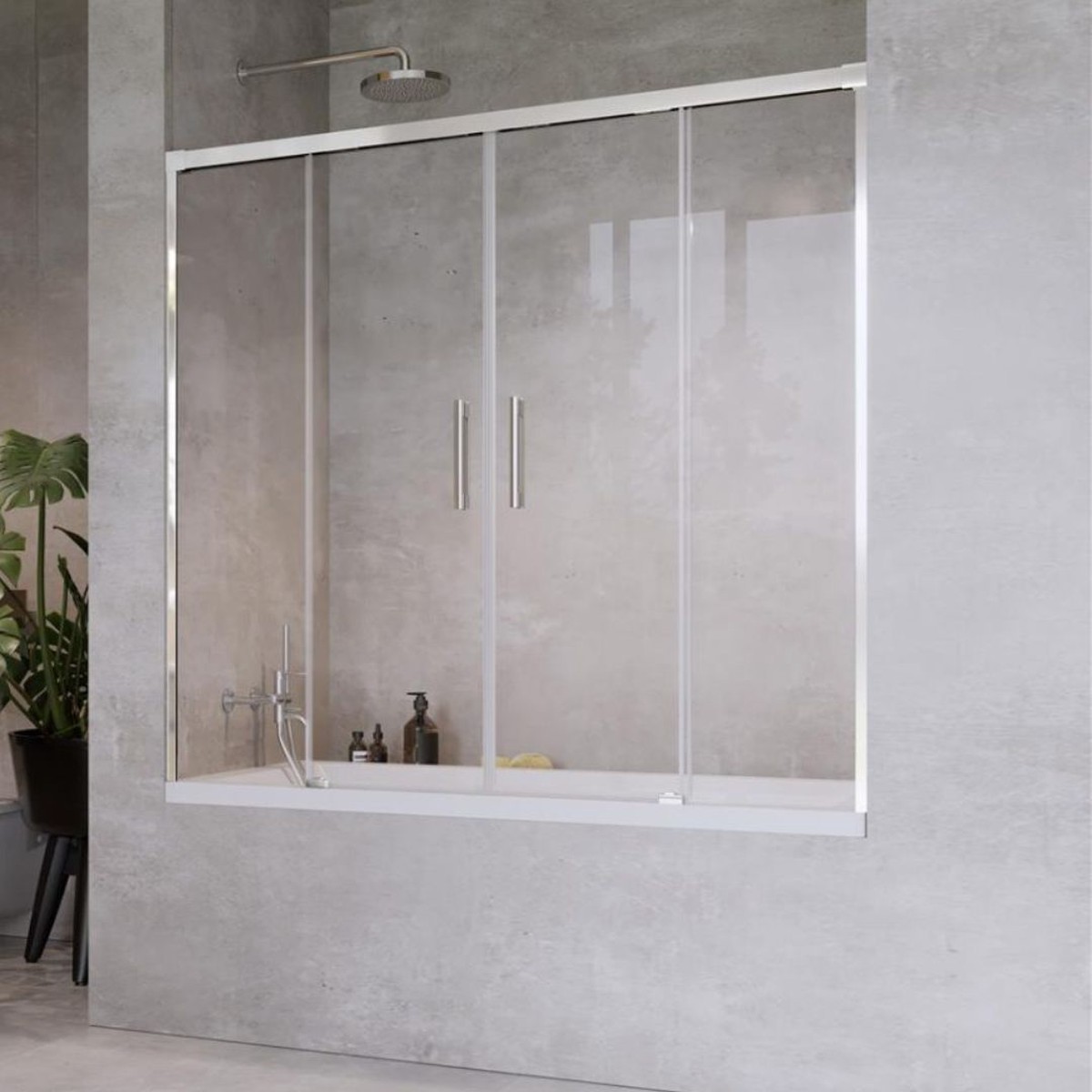 Radaway Idea PN DWD Sliding Bath Screen - Chrome