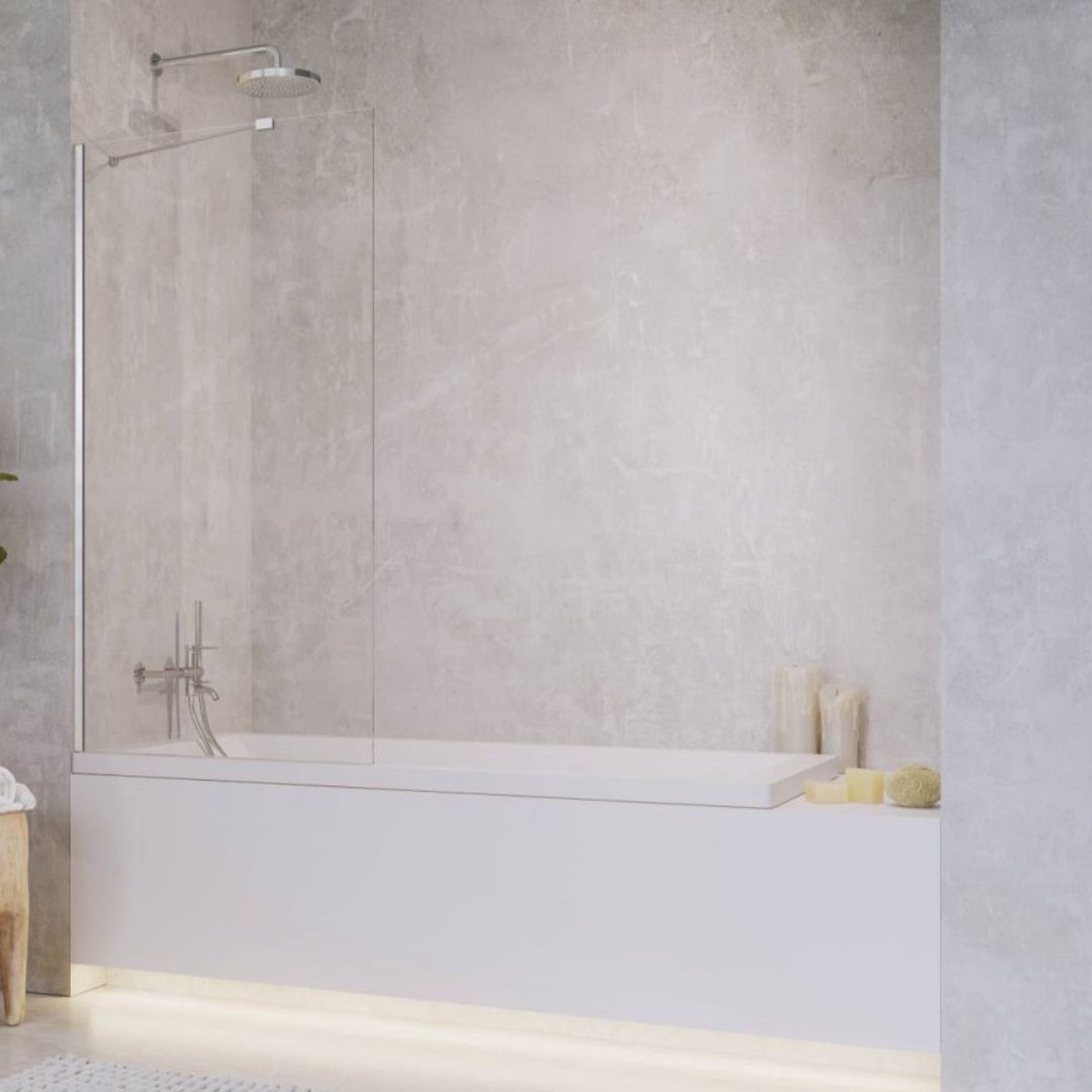 Radaway Idea PNJ II Bath Screen - Chrome
