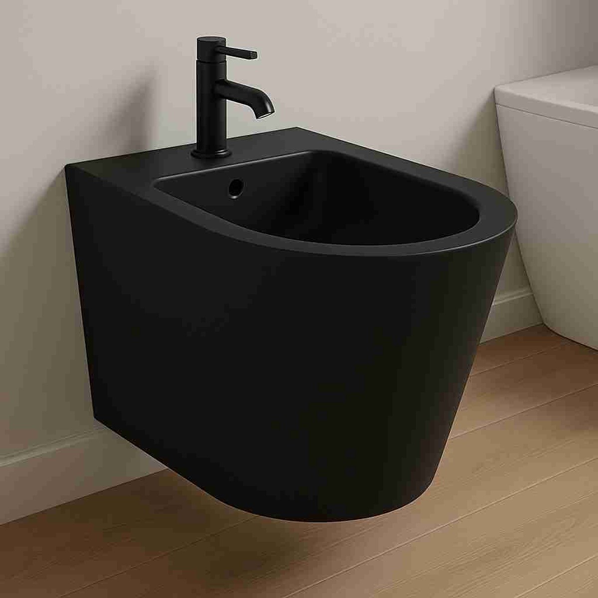 Galve Hanging Black Bidet