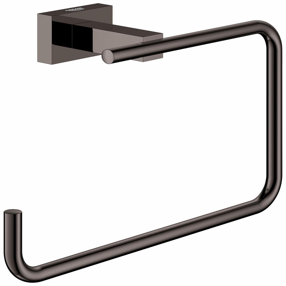 Essentials Cube 8" Towel Ring - Hard Graphite 40510A01 Grohe