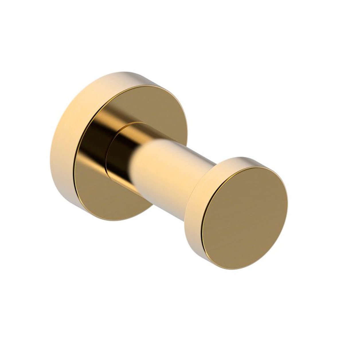 Oslo Prong Single Hook - Wall Mount - 1" Brass/Brushed Bronze
