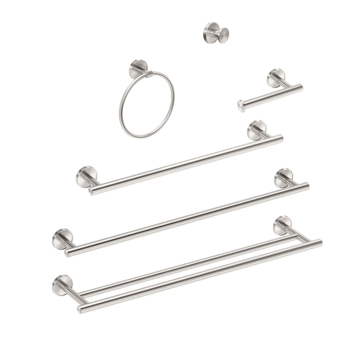 Sky Bathroom Accessories Set - Wall Mount - Brass/Satin Nickel