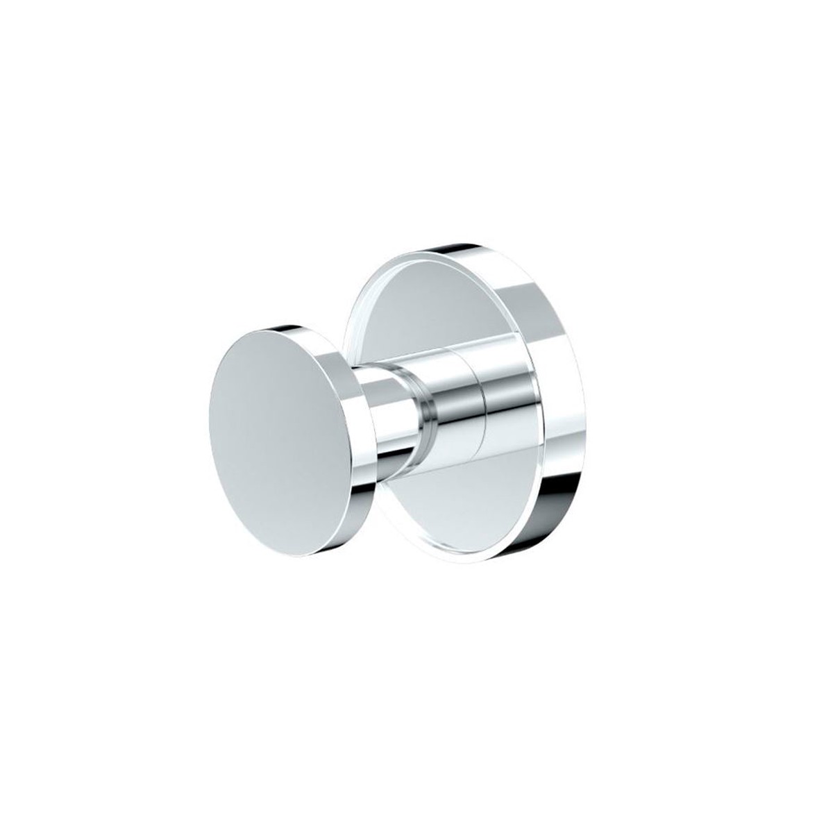 Sky Single Hook - Wall Mount - 2" Brass/Polished Chrome