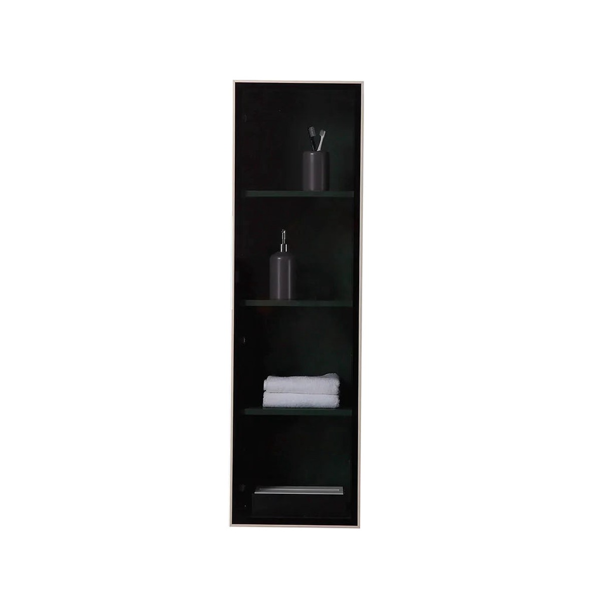 Luce Auxiliary Column - Wall Mount - 13" Wood/Forest Green