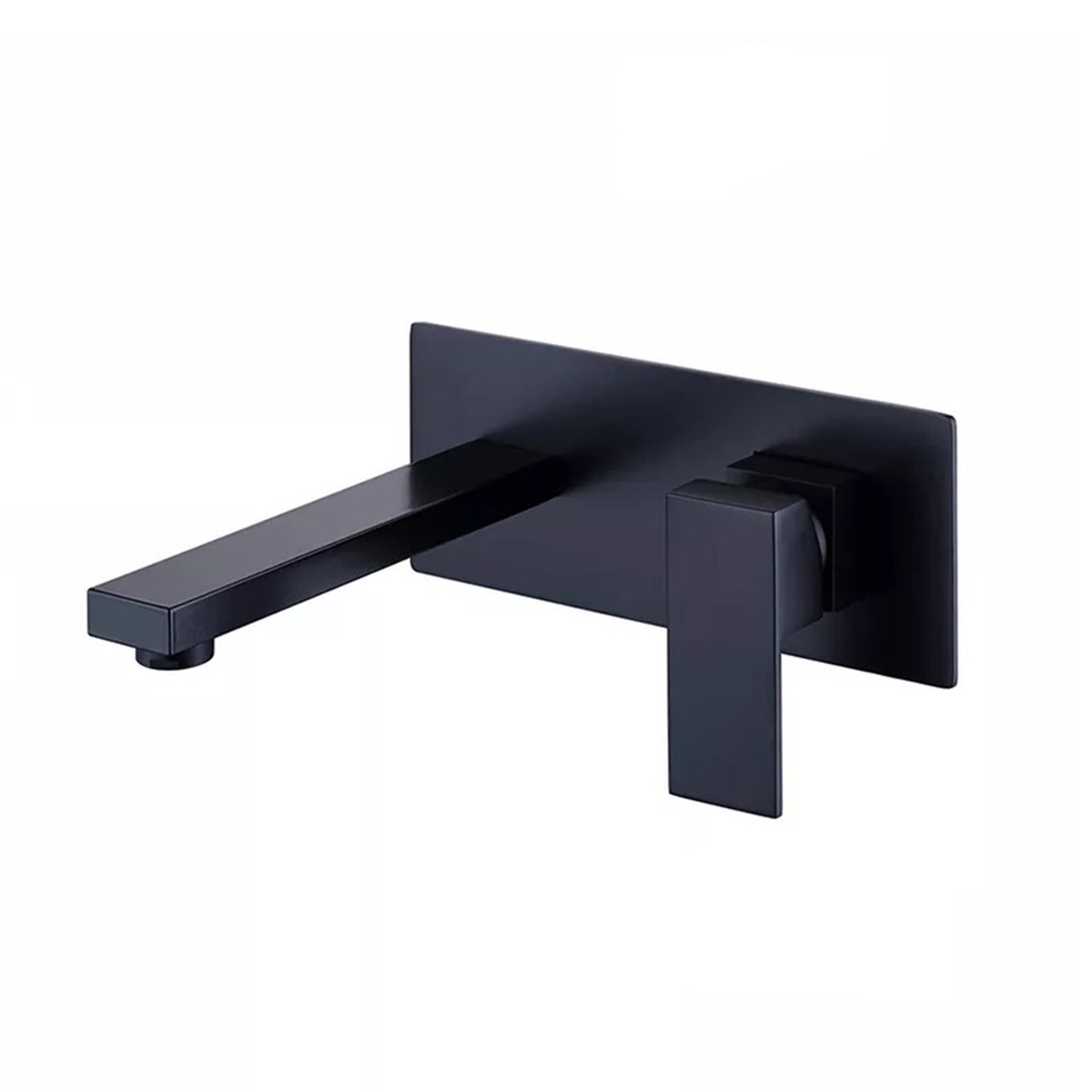 Devon Bathroom Faucet - Wall Mount - 7" Brass/Matt Black
