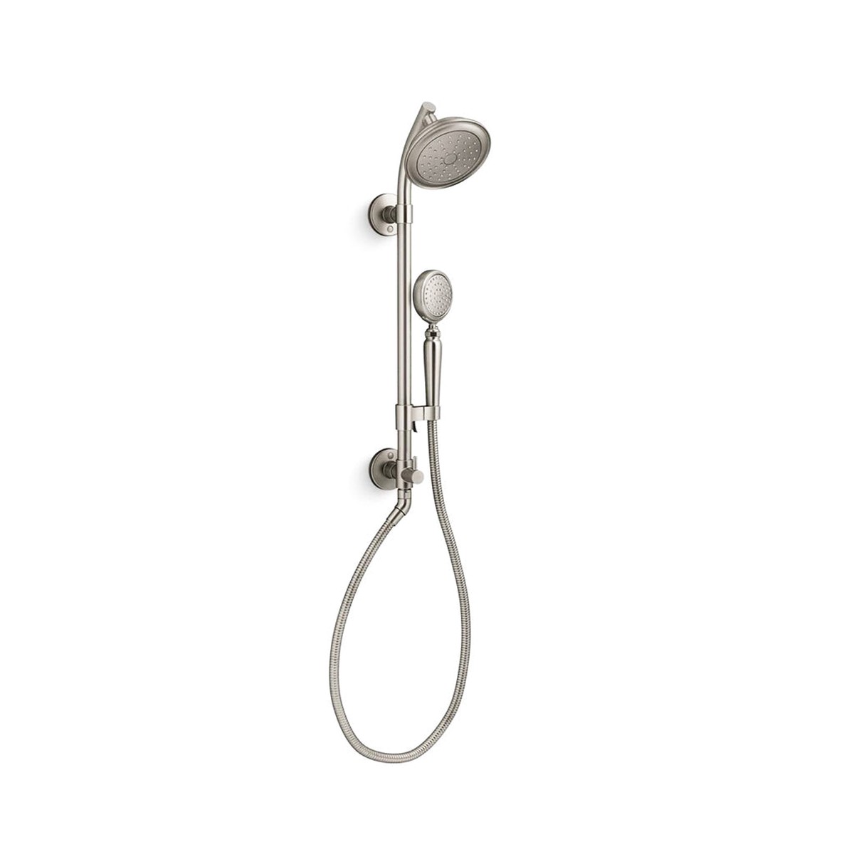 HydroRail-S Shower Column Set - Wall Mount - 18" Brass/Polished Nickel