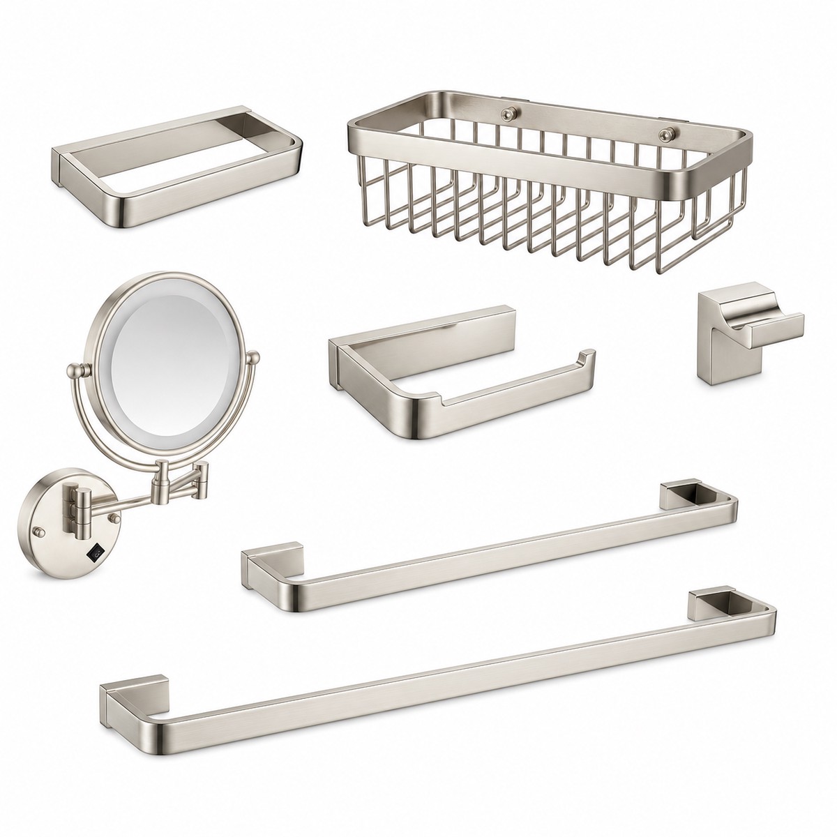 Devon Mare Bathroom Accessories Set - Polished Nickel