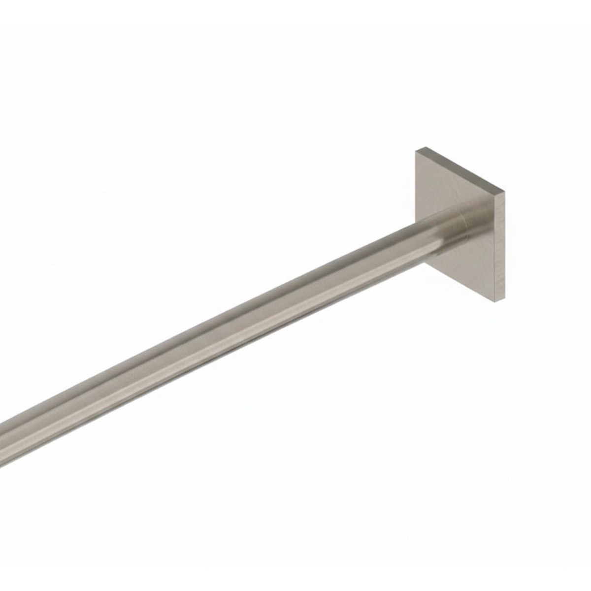 Straight Shower Rod - Wall Mount - 60" Brass/Satin