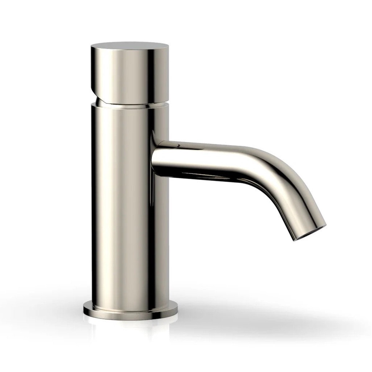 Basic Ii Round Bathroom Faucet - Single Hole - 6" Brass/Polished Nickel