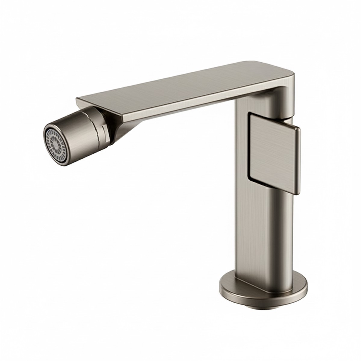 Metro Thin Bidet Faucet - Single Hole - 6" Brass/Brushed Nickel