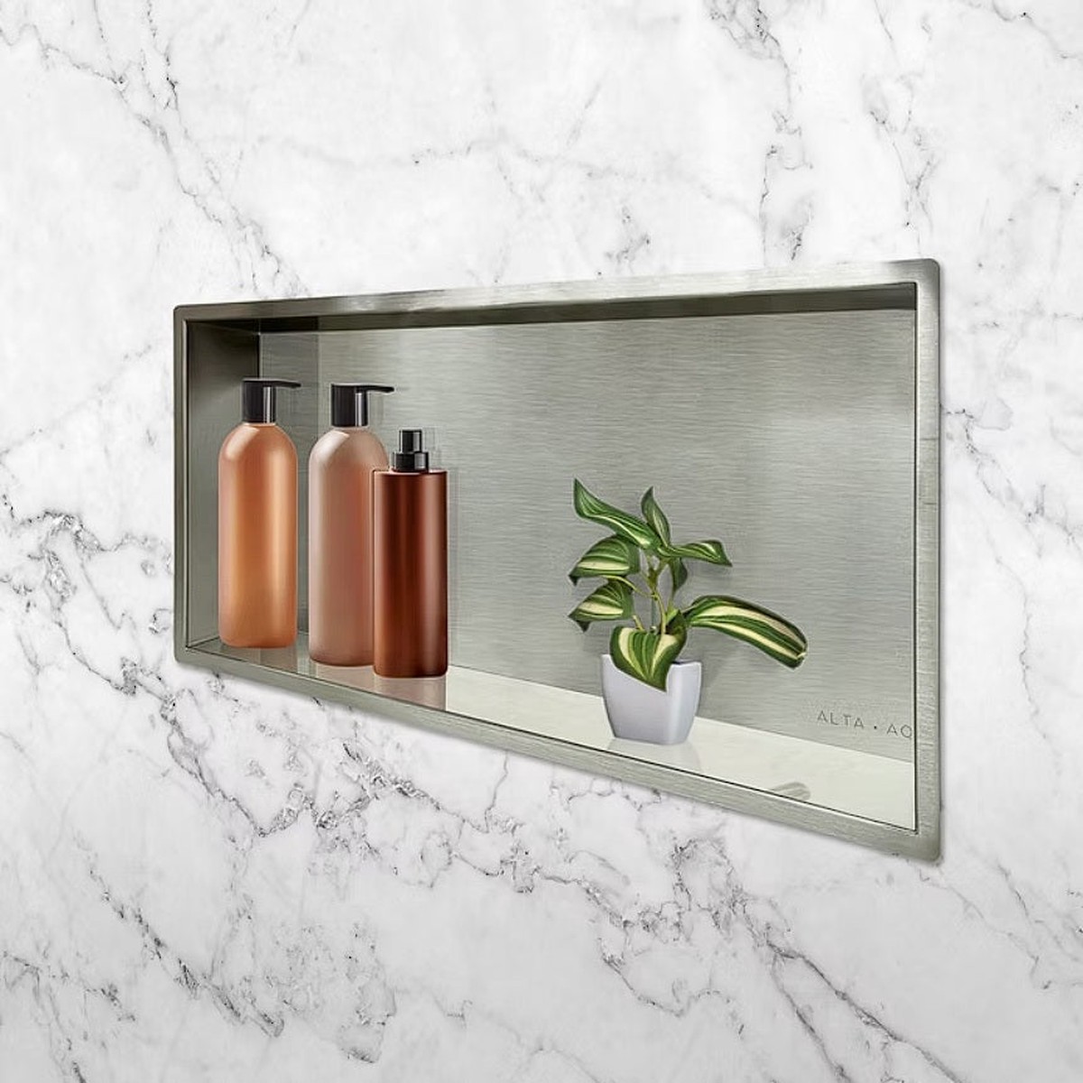 Alta Aqua AA-NI-RE-RC-13X24 Recessed Stainless Steel Shower Niches