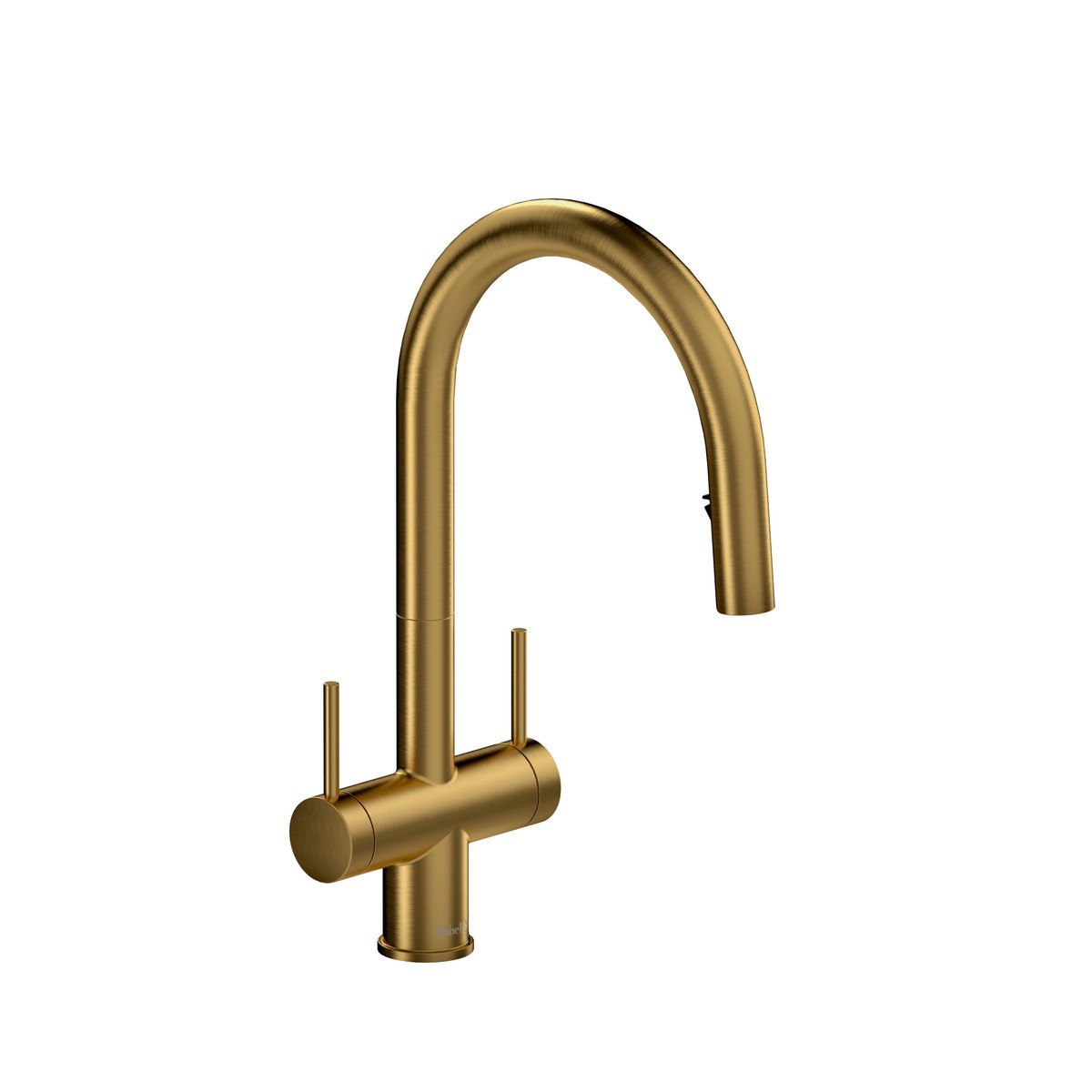 Riobel AZ801 Azure Two Handle Pull-Down Kitchen Faucet With C-Spout